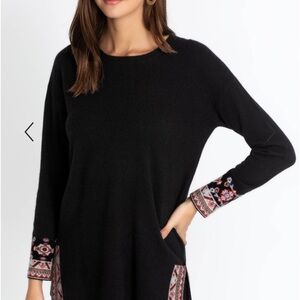 Johnny Was Gorjana Black Knit Cashmere Wool Sweater